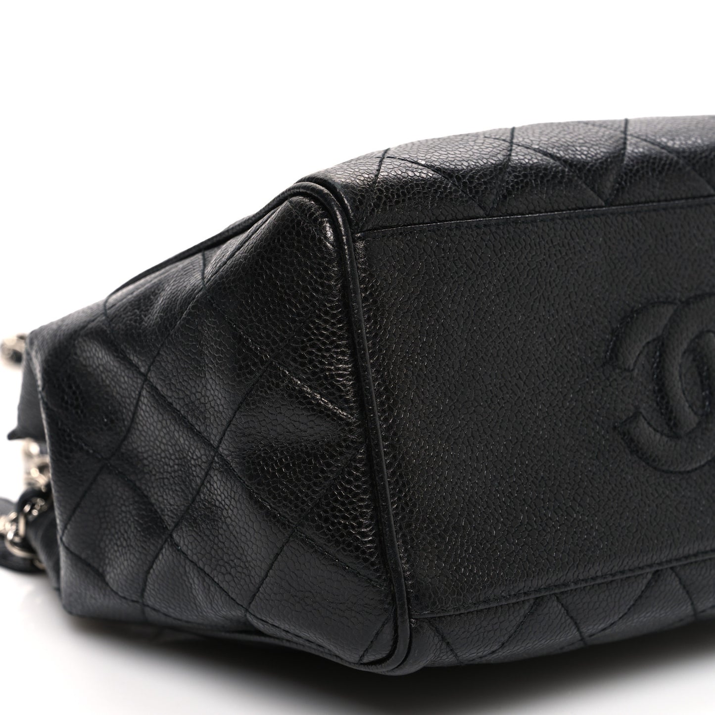 Caviar Quilted Shoulder Bag Black