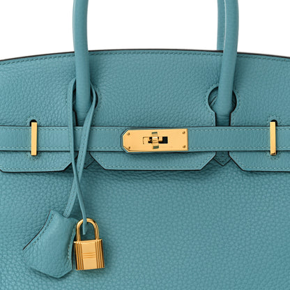 Hermes Taurillon Clemence Birkin 30 Bleu Saint Cyr 8 of 14
