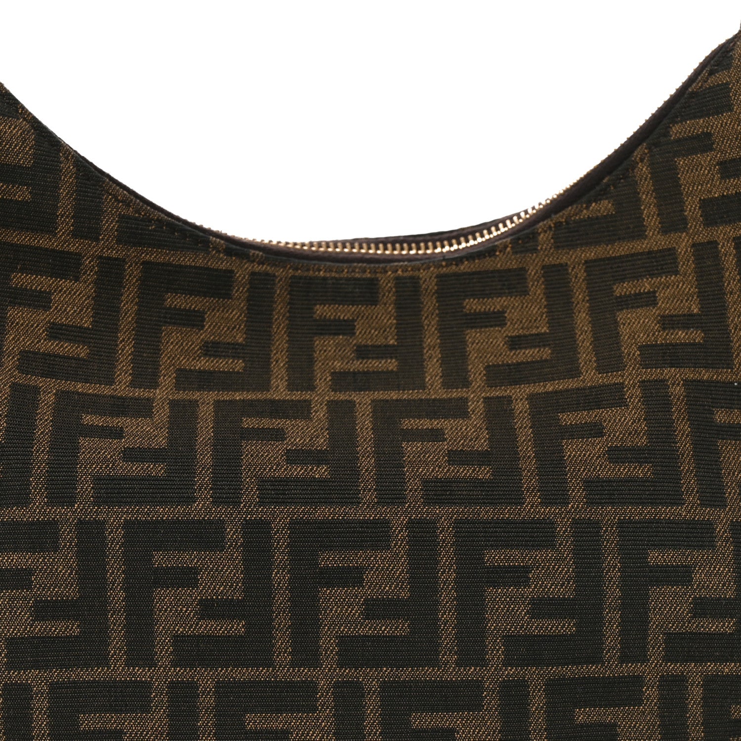 Fendi Fabric Jacquard Vitello Grace FF 1974 Small Fendigraphy Hobo Bag Tobacco Moro Ebano 8 of 10