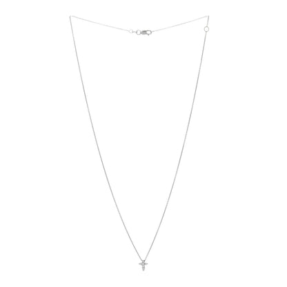 Roberto Coin 18K White Gold Diamond Tiny Treasures Baby Cross Pendant Necklace 2 of 3