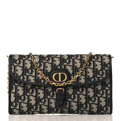 Christian Dior Oblique Bobby East West Pouch With Chain Blue 2 of 10