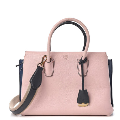 MCM Grained Calfskin Medium Milla Tote Pale Mauve 1 of 18