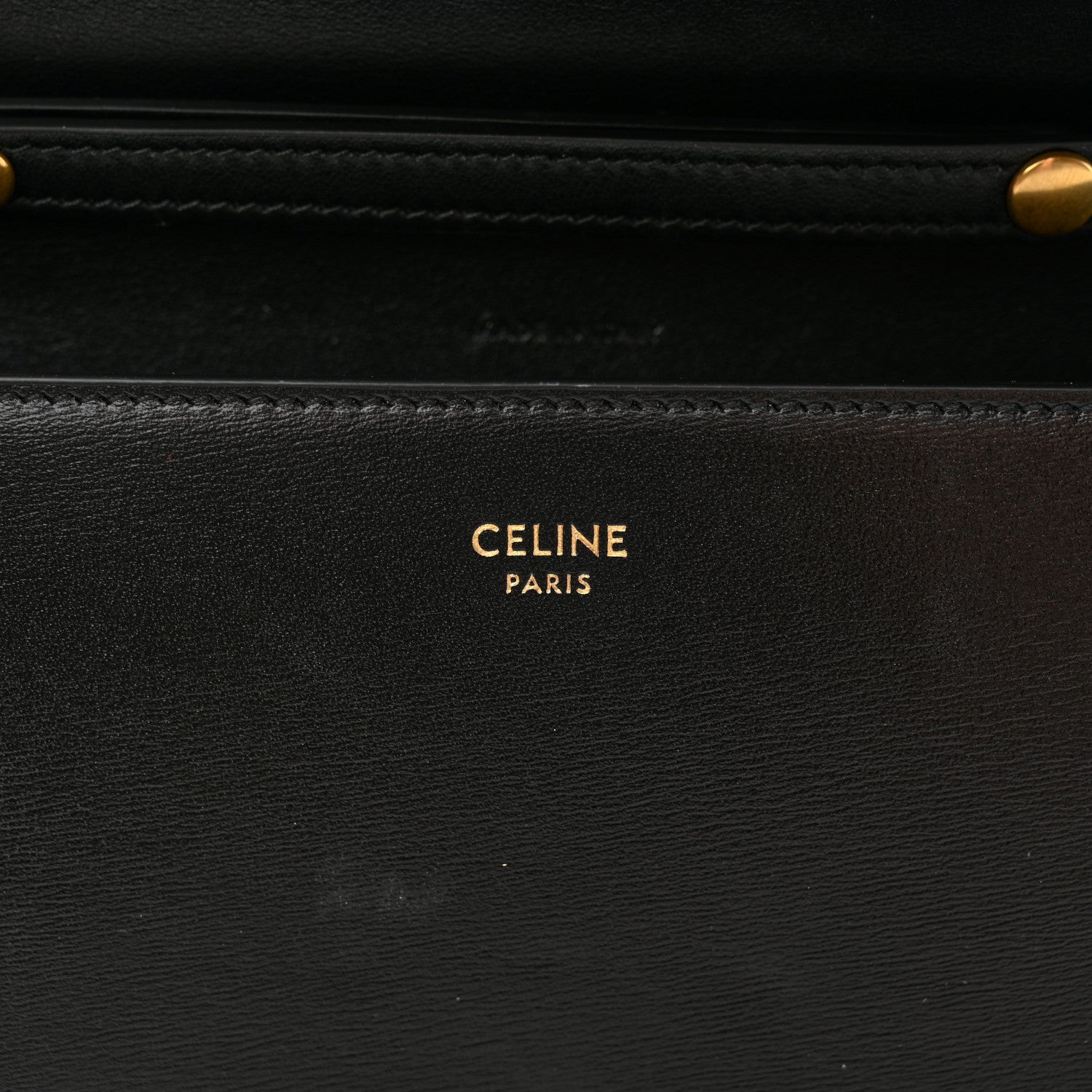 Celine Shiny Calfskin Triomphe Margo Wallet on Chain Black 6 of 20