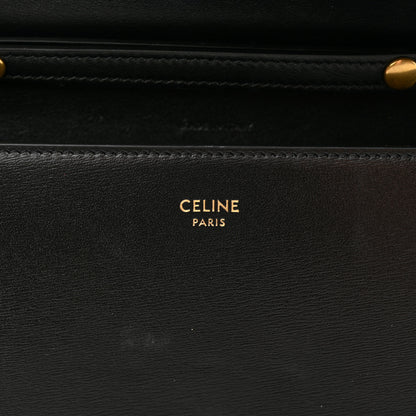 Celine Shiny Calfskin Triomphe Margo Wallet on Chain Black 6 of 20