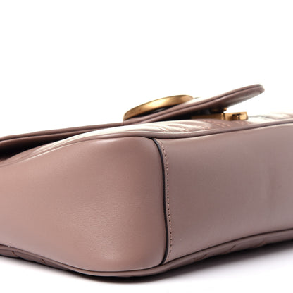 Gucci Calfskin Matelasse Small GG Marmont Shoulder Bag Porcelain Rose 10 of 22