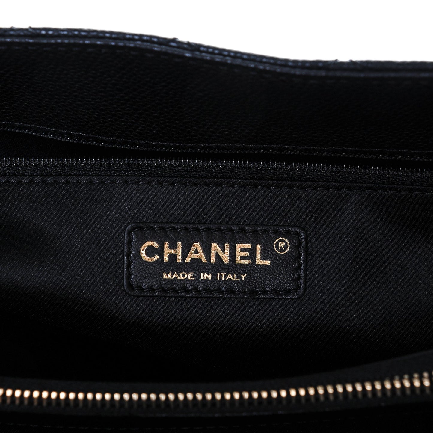 Caviar Quilted Grand Shopping Tote GST Black