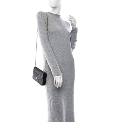 Louis Vuitton Empreinte Pochette Felicie Chain Wallet Black 2 of 10