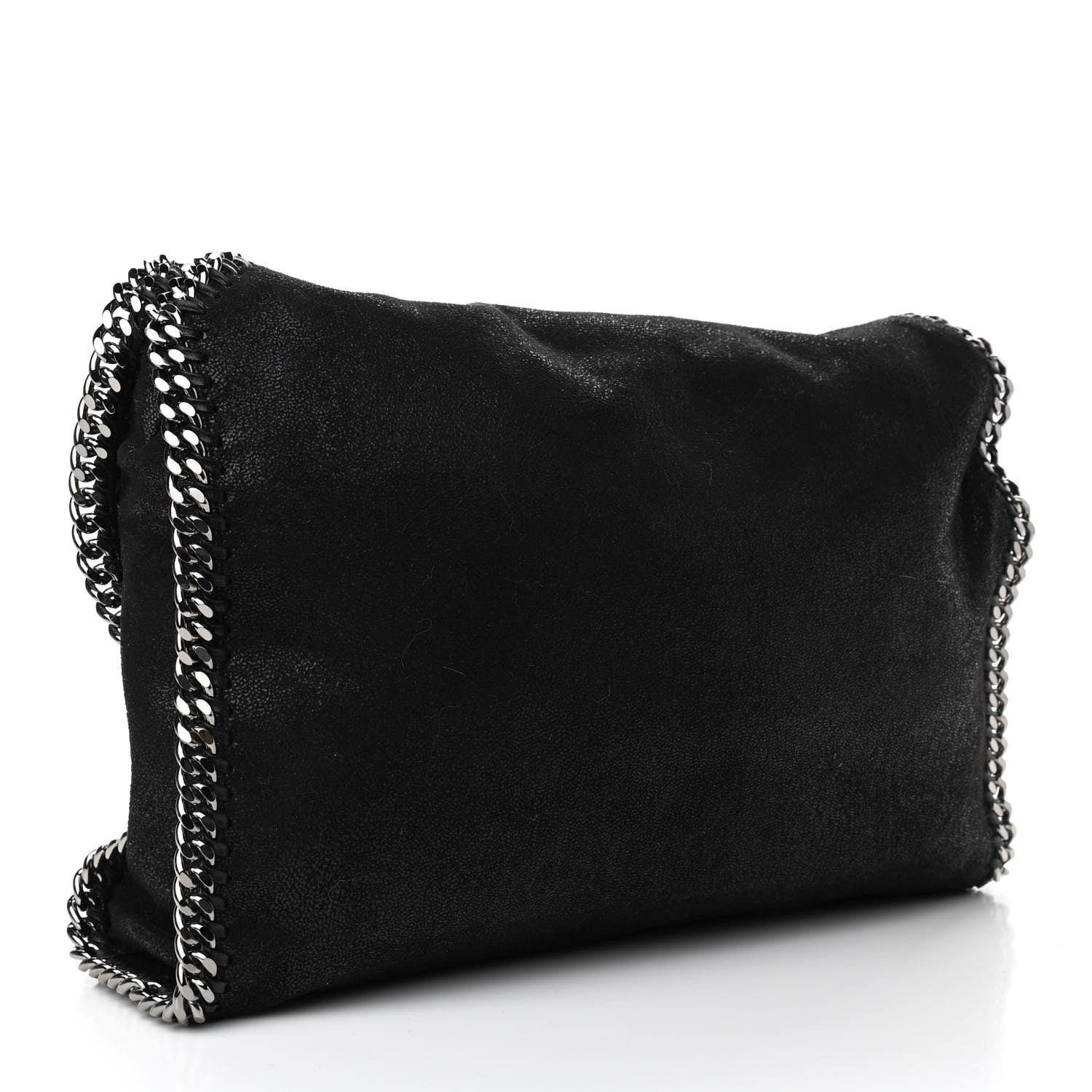 Stella McCartney Shaggy Deer Falabella Fold Over Tote Black 3 of 9