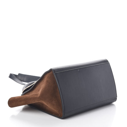 Celine Cobra Calfskin Suede Small Tri-Color Trapeze Natural 4 of 9