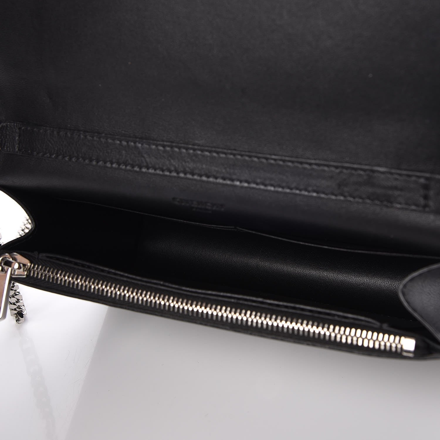Givenchy Calfskin Cross Embellished Pandora Chain Wallet Black 5 of 8