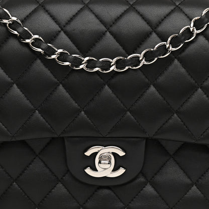 Chanel Lambskin Quilted Medium Double Flap Black 15 of 25