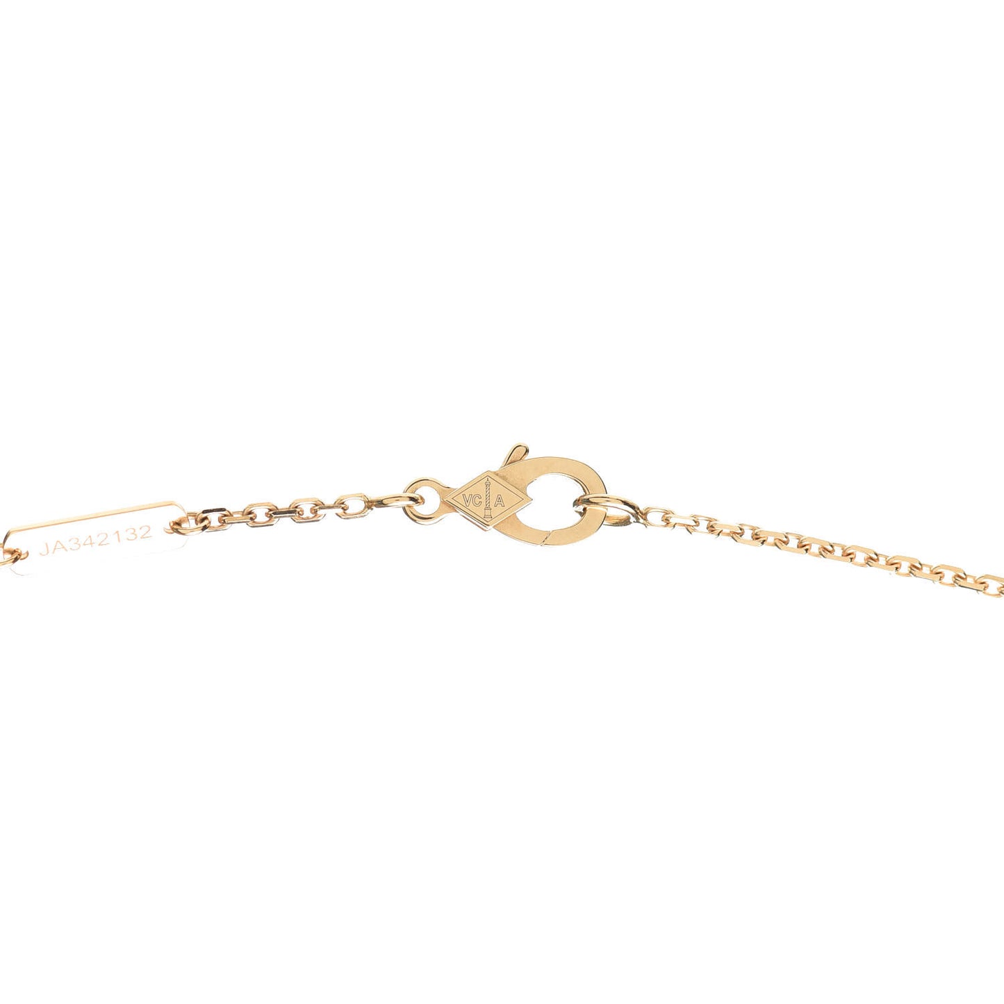 18K Yellow Gold Diamond Yellow Mother of Pearl Vintage Alhambra Pendant Necklace