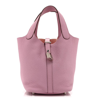 Hermes Taurillon Clemence Picotin Lock 18 PM Mauve Sylvestre 1 of 10