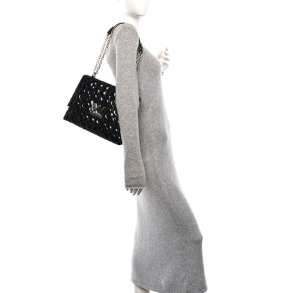 Louis Vuitton Vernis Flower Quilted Twist Shoulder Bag GM Black 2 of 9