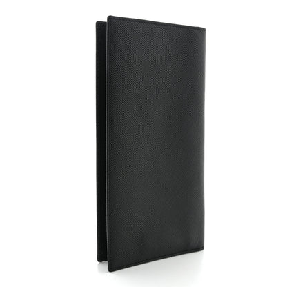 Prada Saffiano Checkbook Cover Black 3 of 9