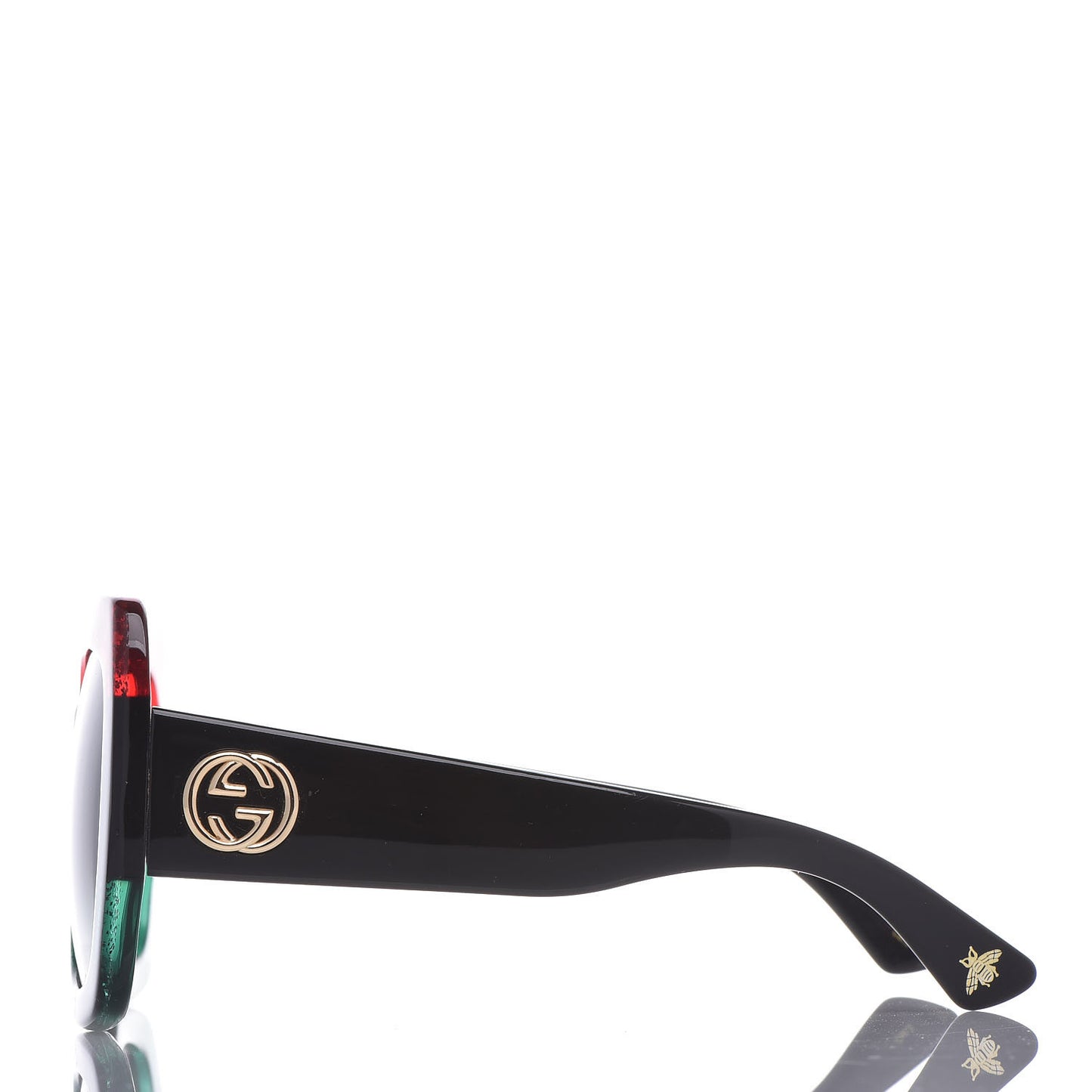 Square Frame GG0083S Sunglasses Glitter Red Black Green