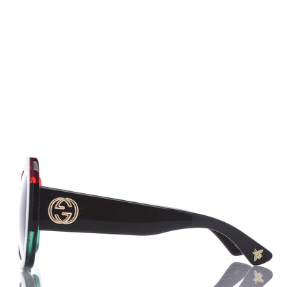 Gucci Square Frame GG0083S Sunglasses Glitter Red Black Green 2 of 7