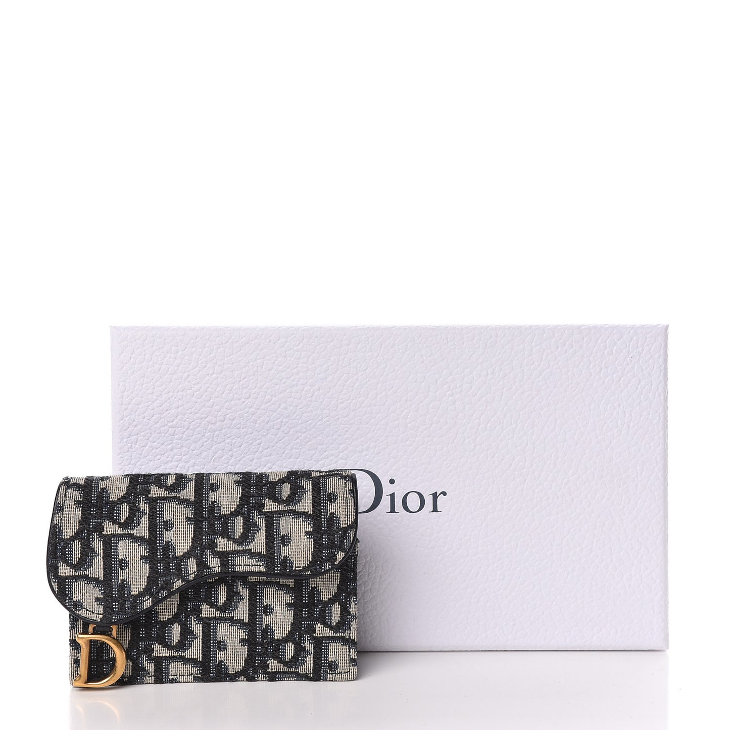 Oblique Saddle Card Holder Blue