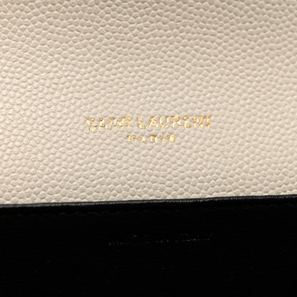 Saint Laurent Grain De Poudre Monogram Uptown Chain Wallet Crema Soft 8 of 8