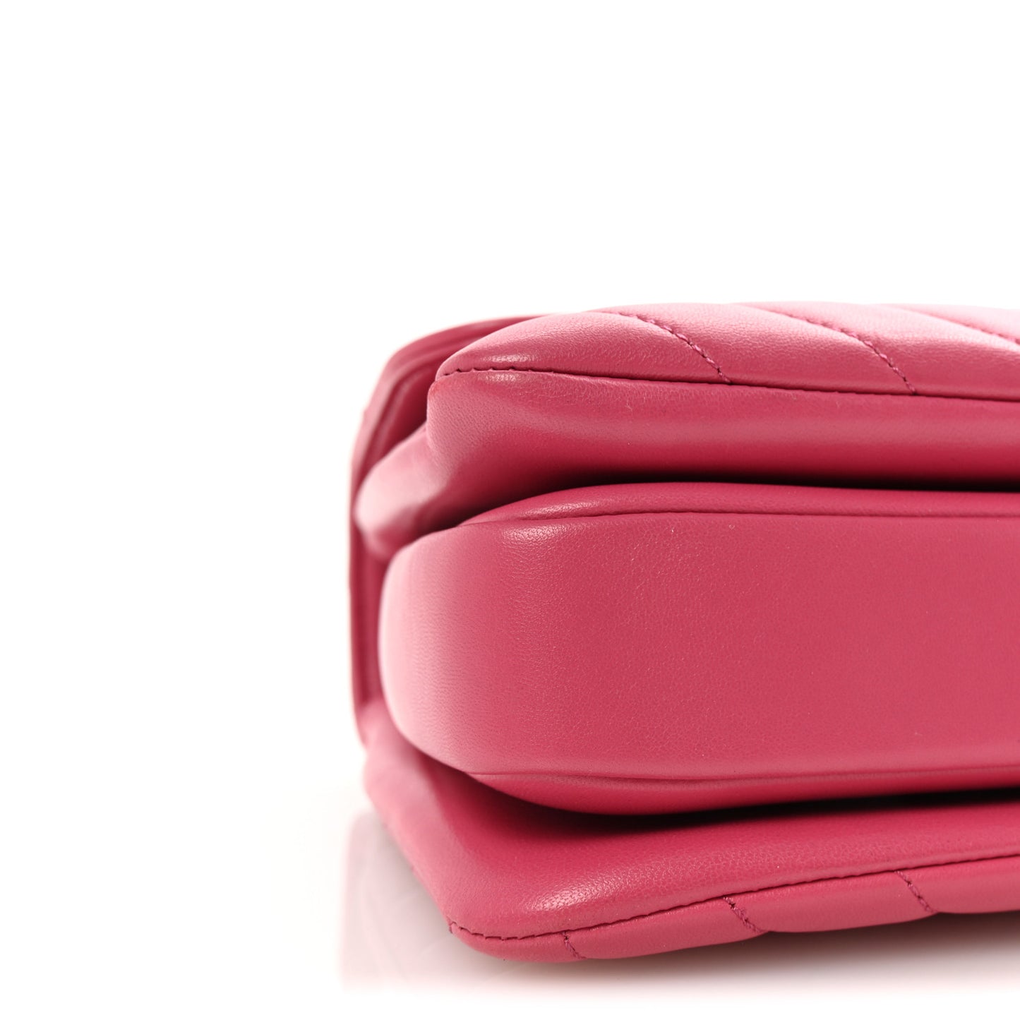 Lambskin Chevron Quilted Small Trendy CC Dual Handle Flap Bag Pink