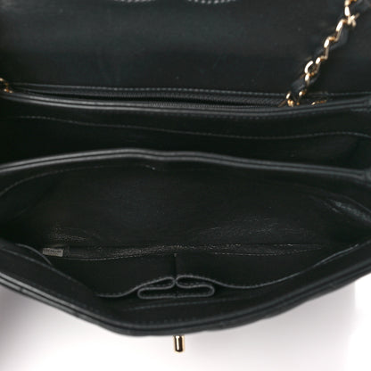 Chanel Lambskin Chevron Quilted Small Trendy CC Dual Handle Flap Bag Black 5 of 9
