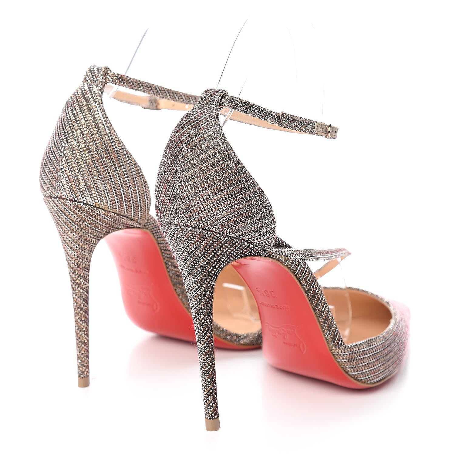 Christian Louboutin Glitter Chain Fliketta 100 Pumps 36.5 Roche 4 of 8