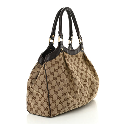 Gucci Monogram Medium Sukey Tote Beige Ebony Dark Brown 3 of 20