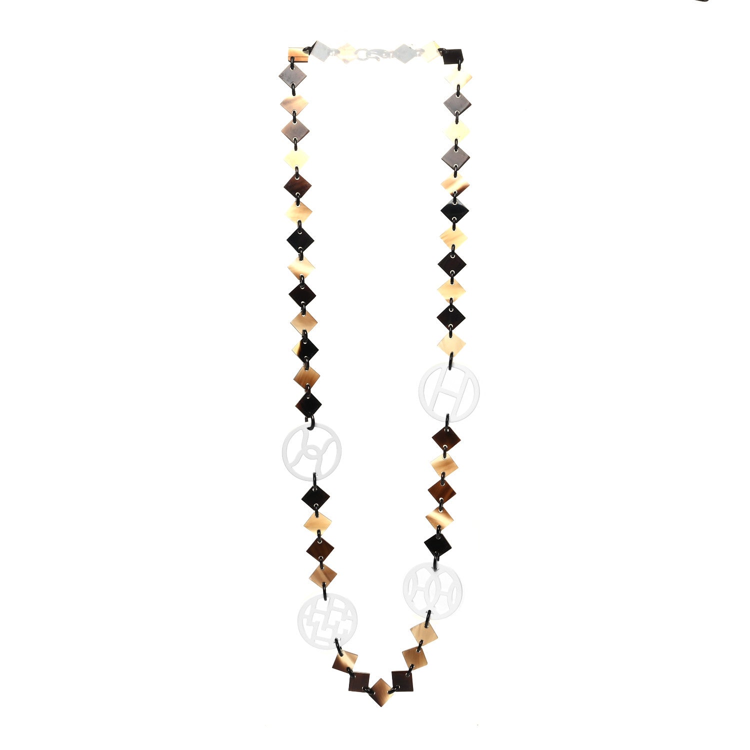 Hermes Buffalo Horn Lacquer Deva Necklace 3 of 5