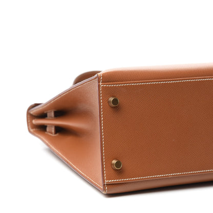 Hermes Courchevel Kelly Sellier 32 Gold 6 of 14