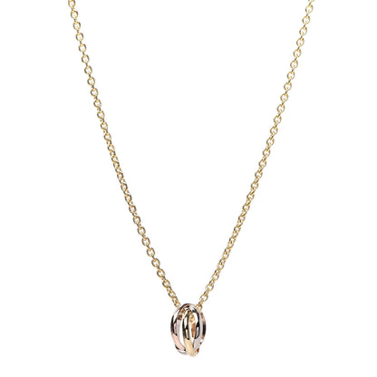 Cartier 18K Pink Yellow White Gold Trinity Pendant Necklace 2 of 14
