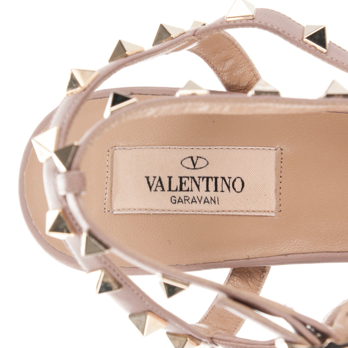 Patent Nappa Rockstud Ankle Strap 65mm Pumps 40 Black Poudre