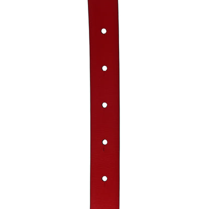 Valentino Garavani Glossy Calfskin VLogo Reversible 20mm Belt 85 34 Black Rouge Pur 5 of 9