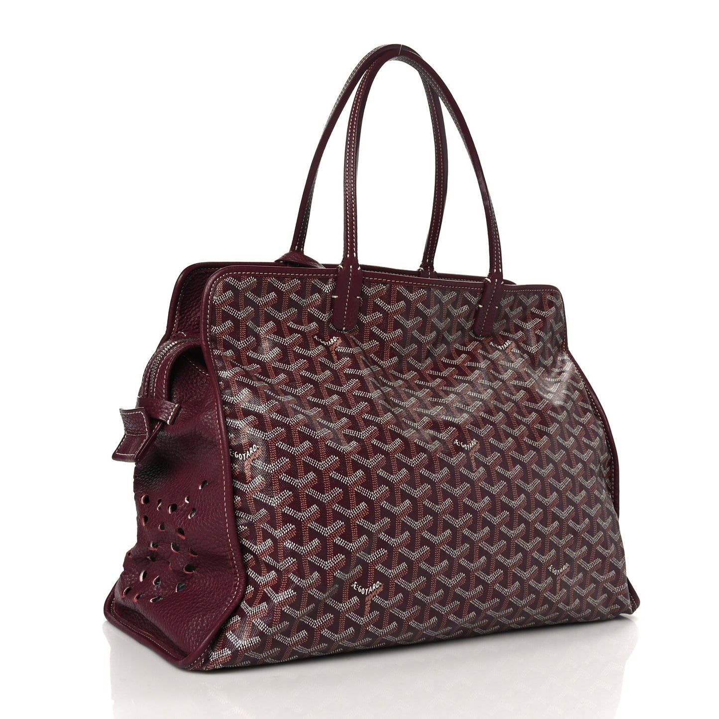 Goyardine Sac Hardy Pet Carrier PM Burgundy