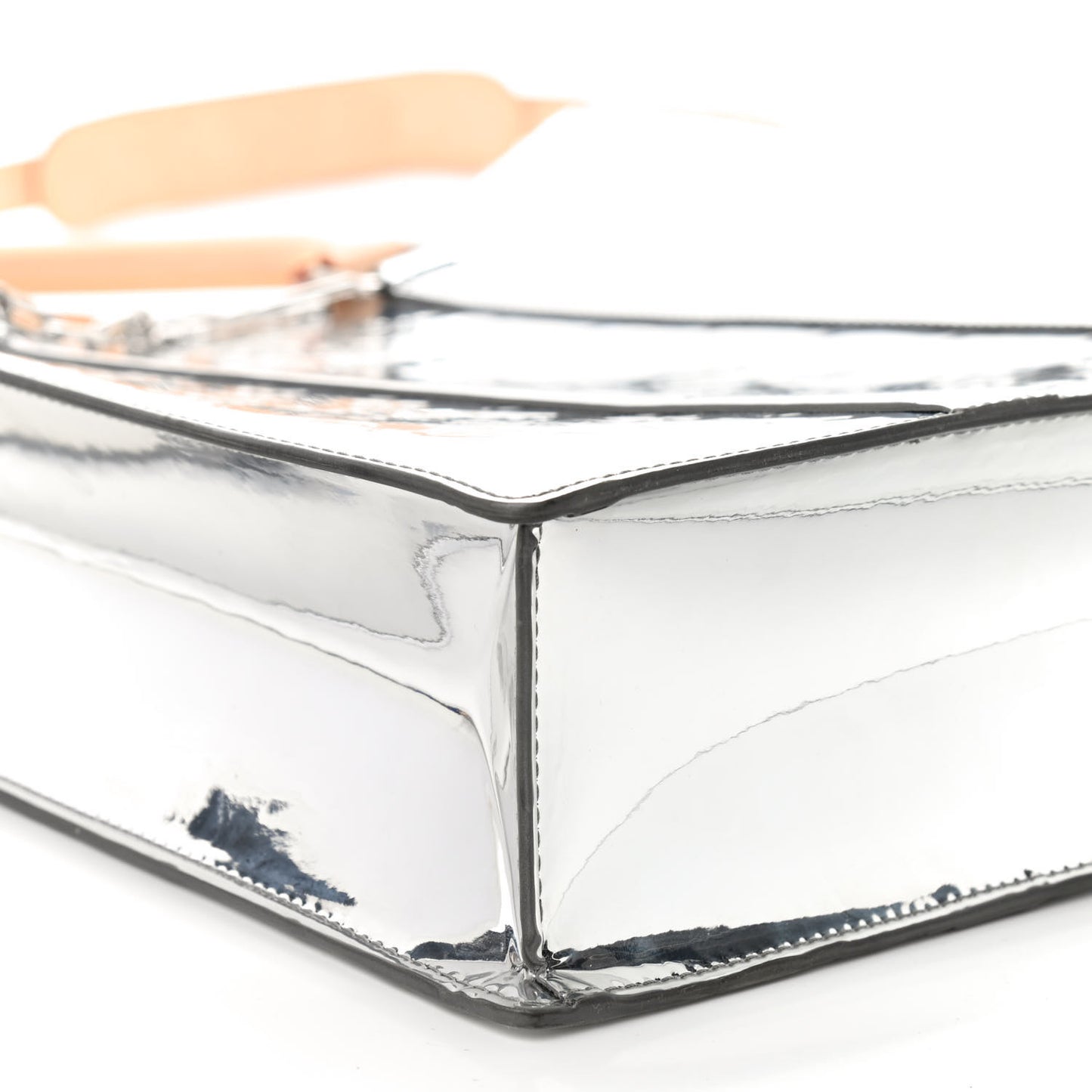 Monogram Mirror Sac Plat NM Silver