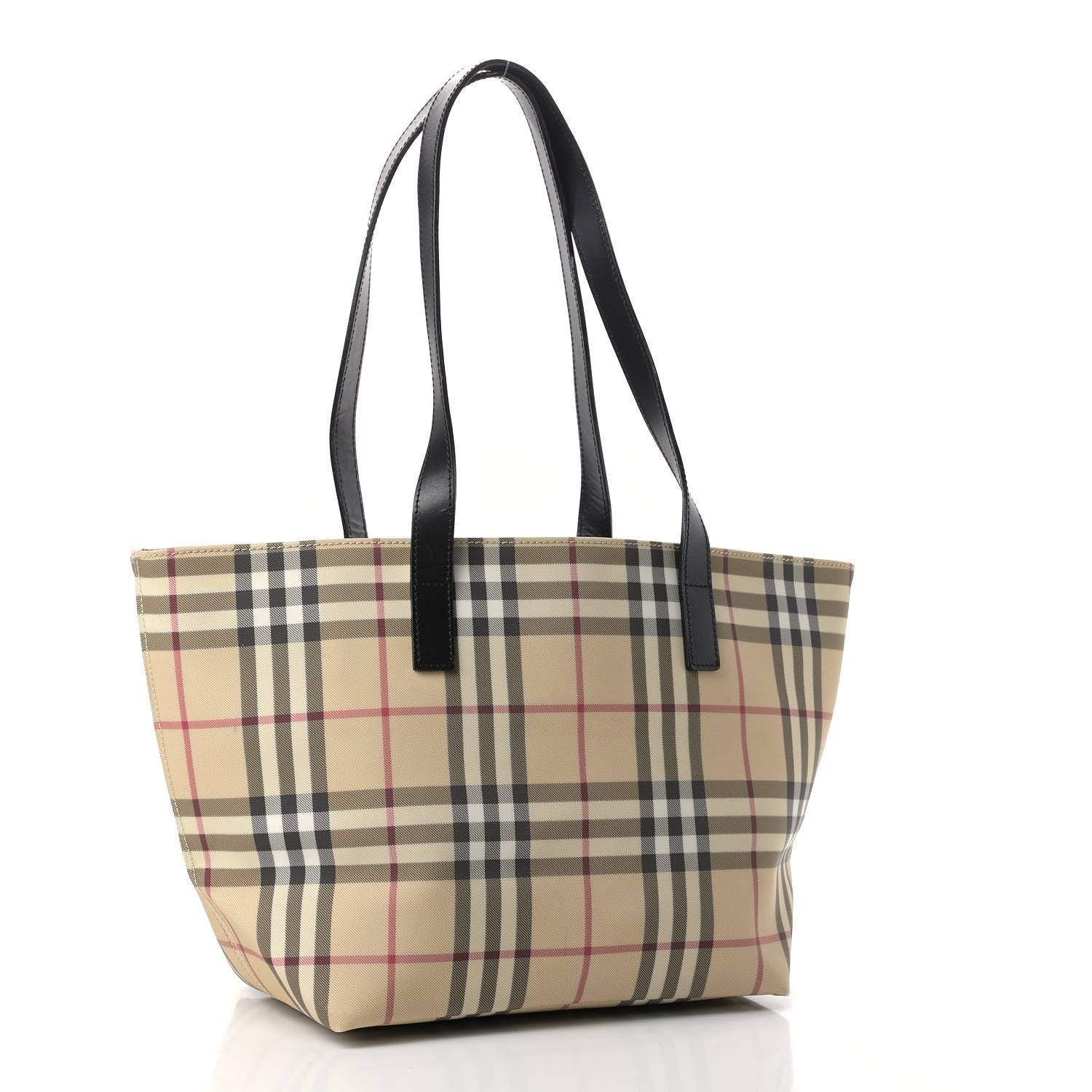 Burberry Canvas House Check Tote Black 3 of 9