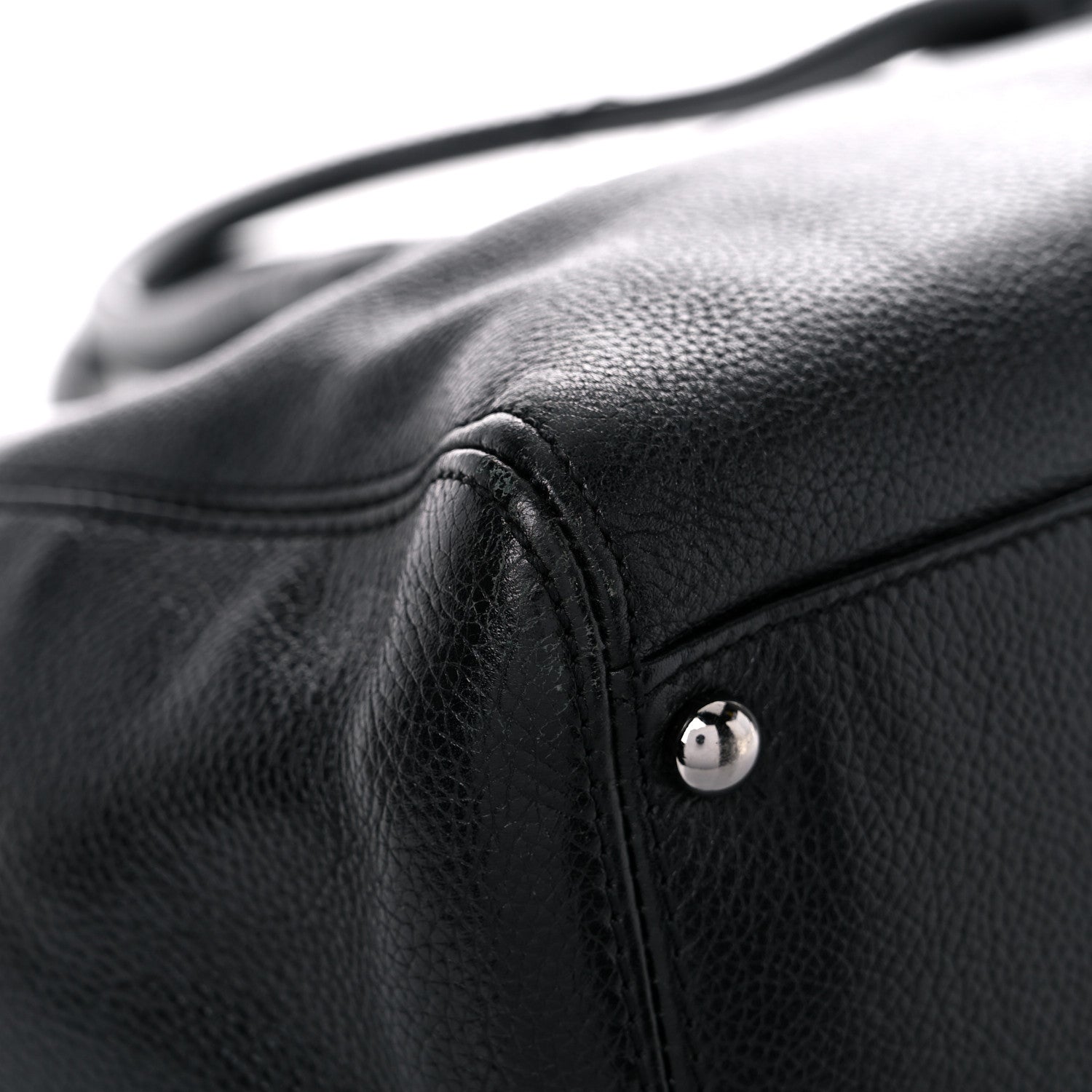 Chanel Calfskin Mademoiselle Lock Cerf Executive Shopper Tote Black 10 of 23