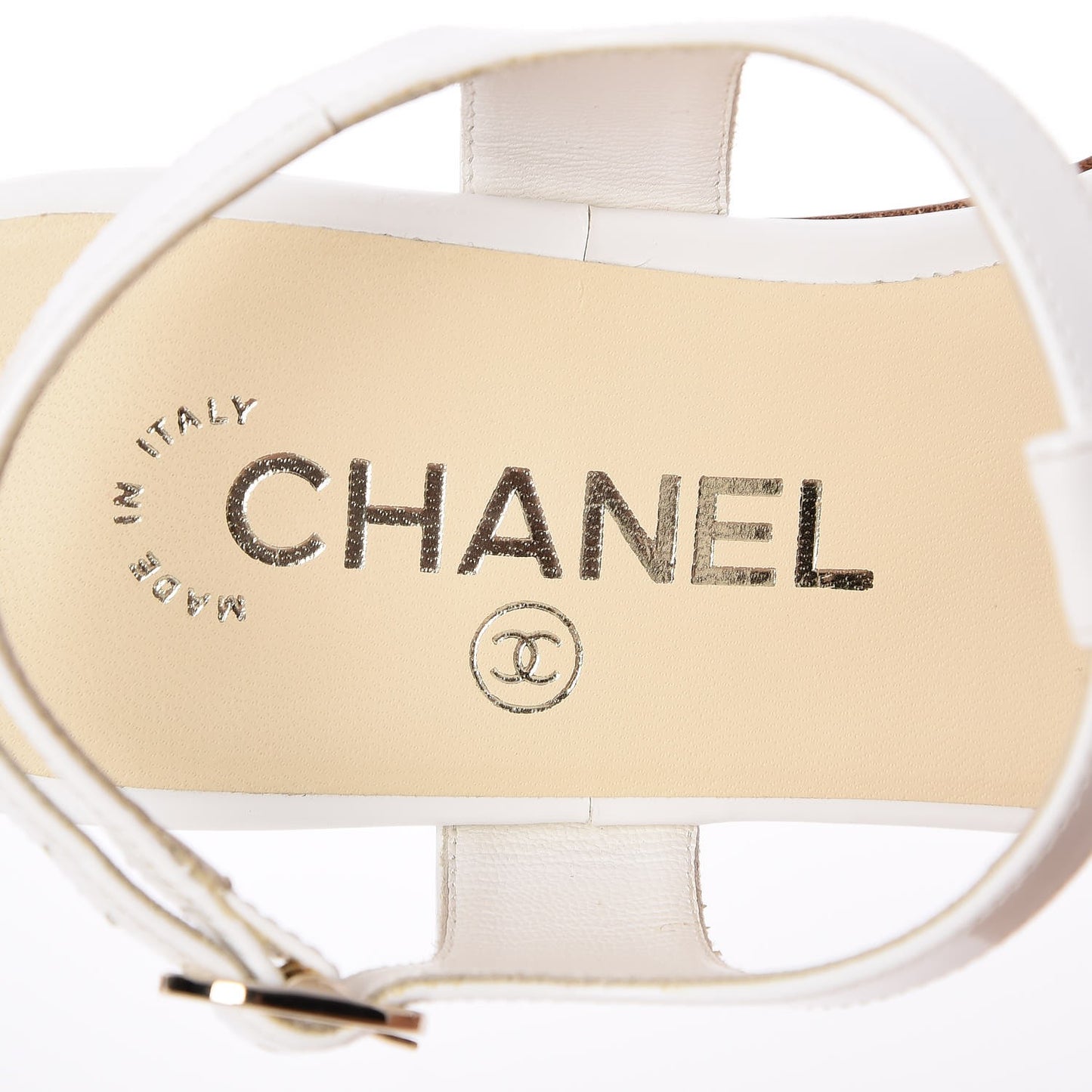 Lambskin Logo Thong Sandals 35.5 White