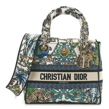 Christian Dior Canvas Embroidered Etoile de Voyage Medium Lady D-Lite Multicolor 1 of 10