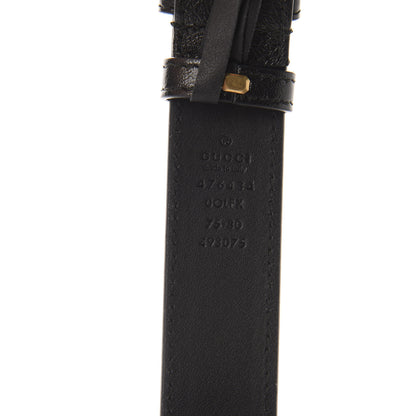 Gucci Azalea Calfskin Matelasse Diagonal Torchon GG Marmont Belt Bag 75 30 Black Romantic Cerise 8 of 12