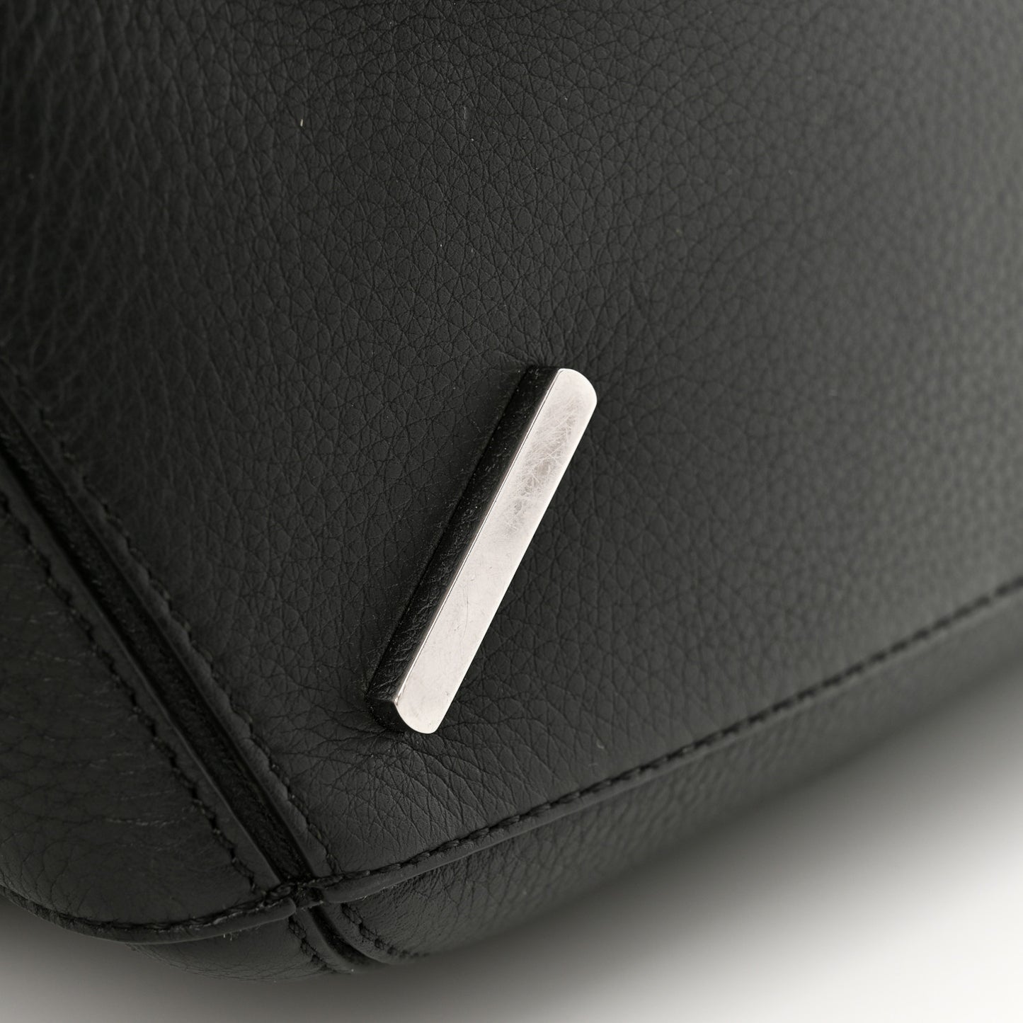 Calfskin Medium Puzzle Bag Black