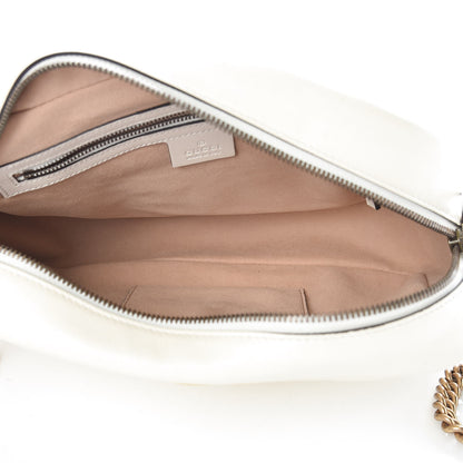 Gucci Calfskin Matelasse Medium GG Marmont Chain Shoulder Bag Mystic White 5 of 16
