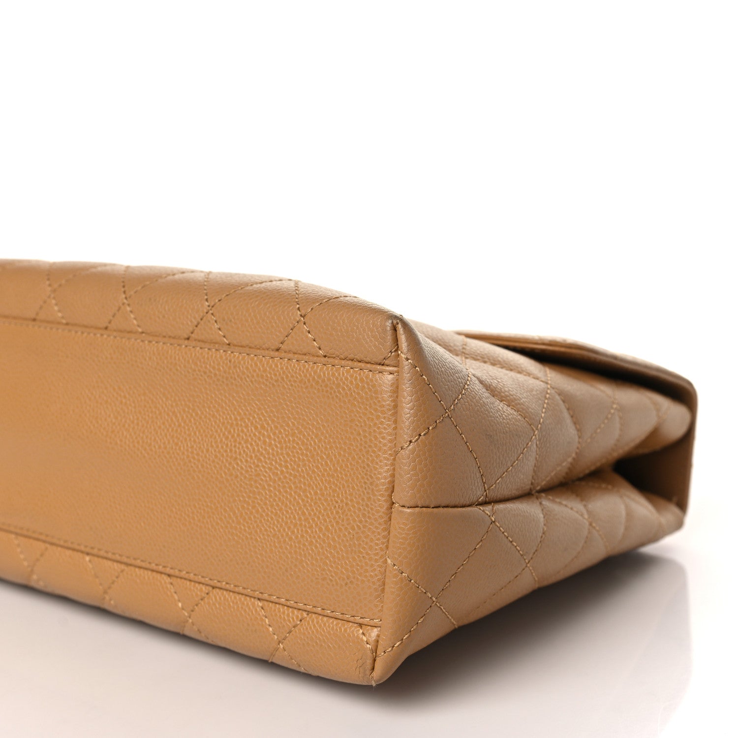 Chanel Caviar Quilted Jumbo Kelly Flap Beige 8 of 8