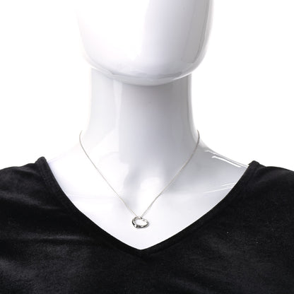 Tiffany Sterling Silver 16mm Elsa Peretti Open Heart Pendant Necklace 2 of 7