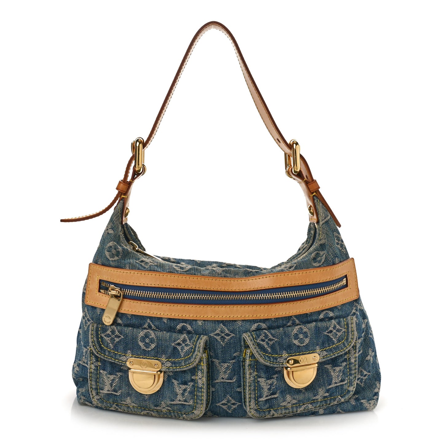 Monogram Denim Baggy PM Blue