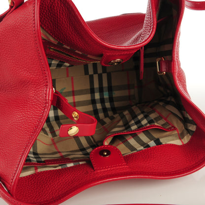 Burberry Grainy Calfskin Canterbury Tote Red 5 of 9