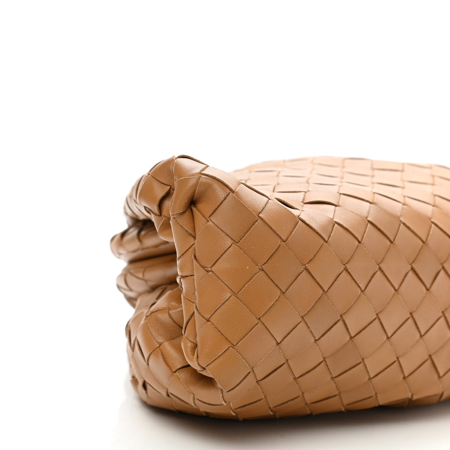 Nappa Maxi Intrecciato The Pouch Oversized Clutch Caramel