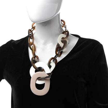 Hermes Lacquered Wood Buffalo Horn Duncan Necklace 2 of 5