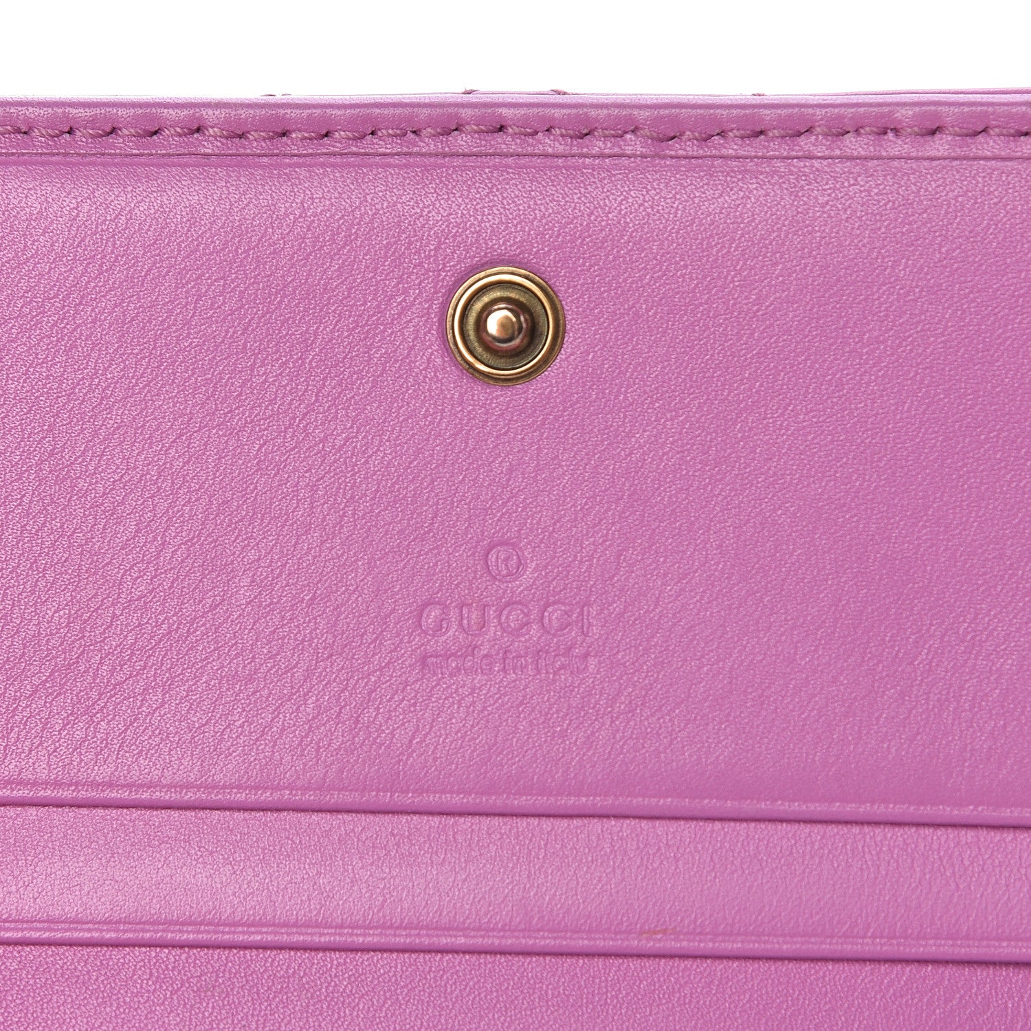 Gucci Calfskin Matelasse GG Marmont Card Case Candy Mousse 6 of 15