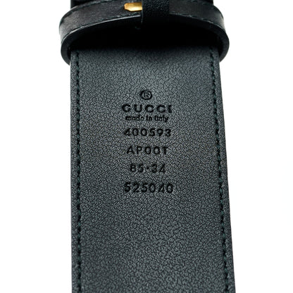 Gucci Calfskin Double G 40mm Belt 85 34 Black 3 of 6