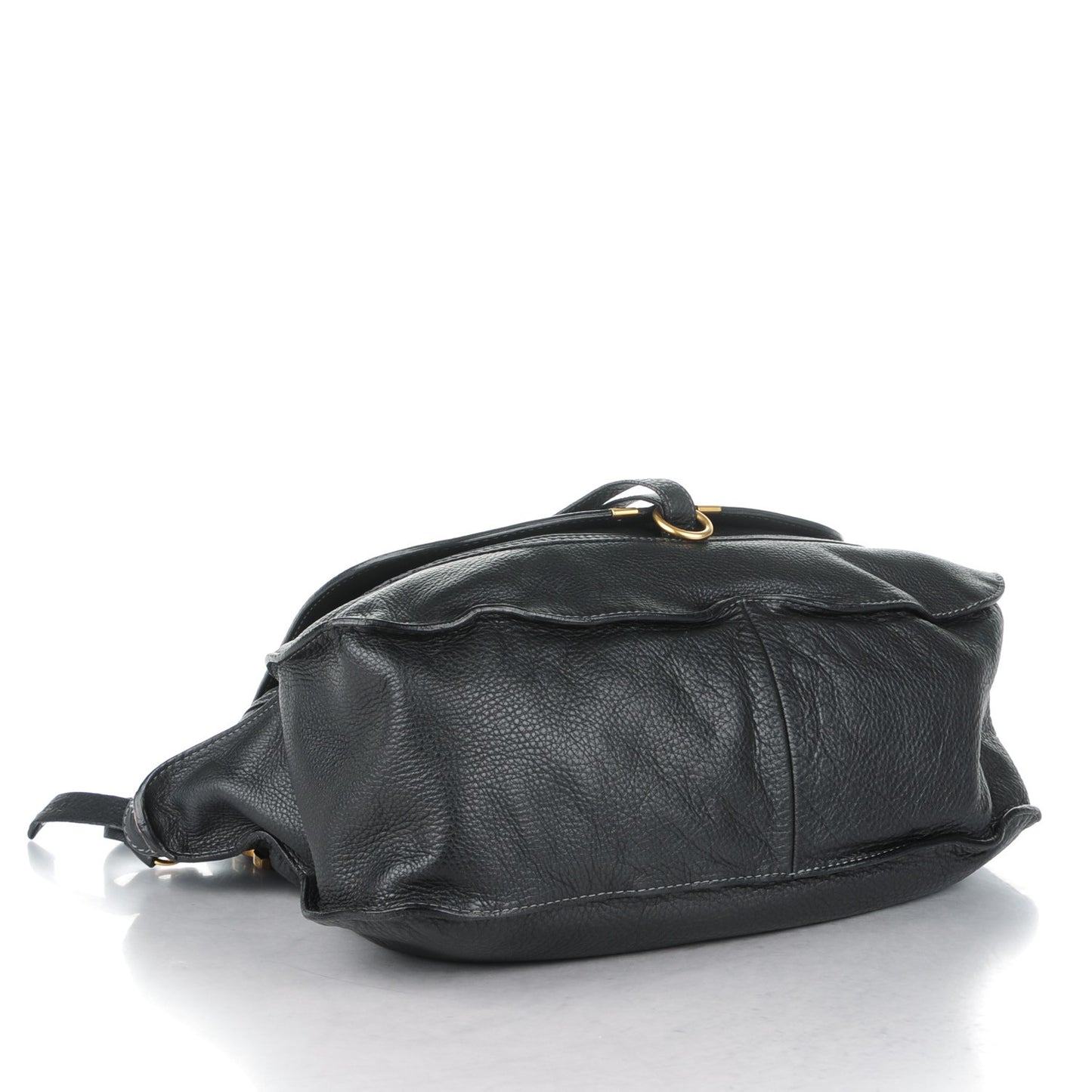 Calfskin Large Marcie Satchel Black